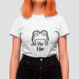 Polera para parejas, estampado personalizado de Ellie. Pigmentón