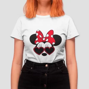 Polera Estampada para pareja Minnie