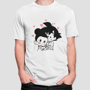 Polera Estampada para parejas Goku y Milk Dragon Ball