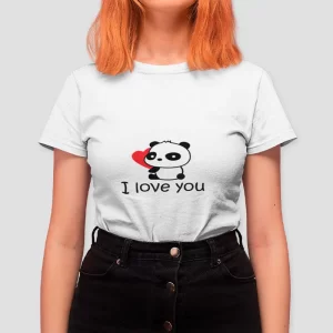 Polera Estampada para parejas Oso panda