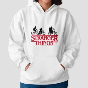Polerón Estampado Personalizado Stranger Things de Algodón para Hombres Mujeres y Niños